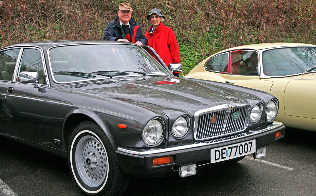 Jaguar XJ6 Serie 3, et meget velholdt eksemplar på Vårmønstringen 2008.