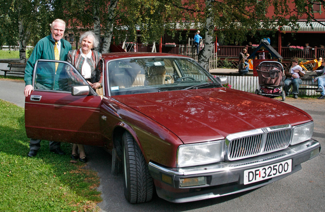 Jaguar XJ40 – her fra en tur i klubbens regi til Hadeland Glassverk.